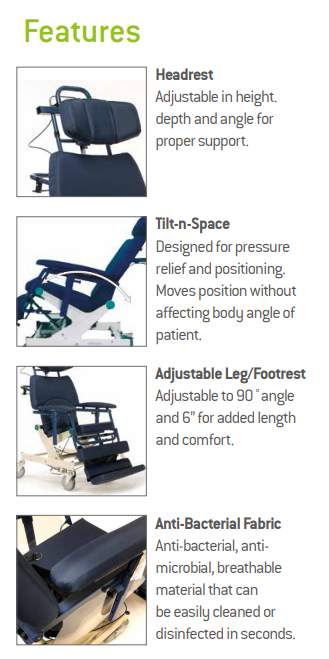 HumanCare, H-250 Convertible Tilt-n-Space Chair