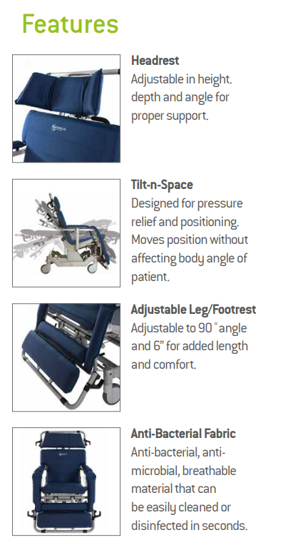 HumanCare, I-400X Convertible Tilt-n-Space Chair