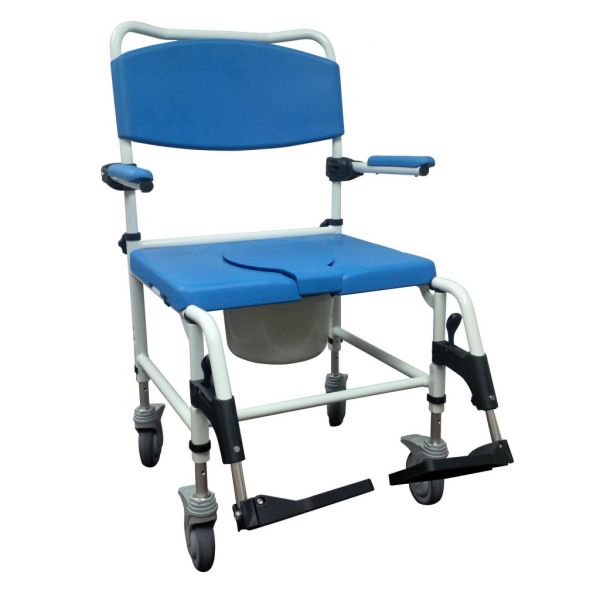 Drive, Bariatric Aluminum Rehab Shower Commode Chair, NRS185008 Medics  Mobility